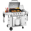 Royal Gourmet Ge4001S 4 Burner Gas Grill With Side Burner Cabinet Style Cart Frame