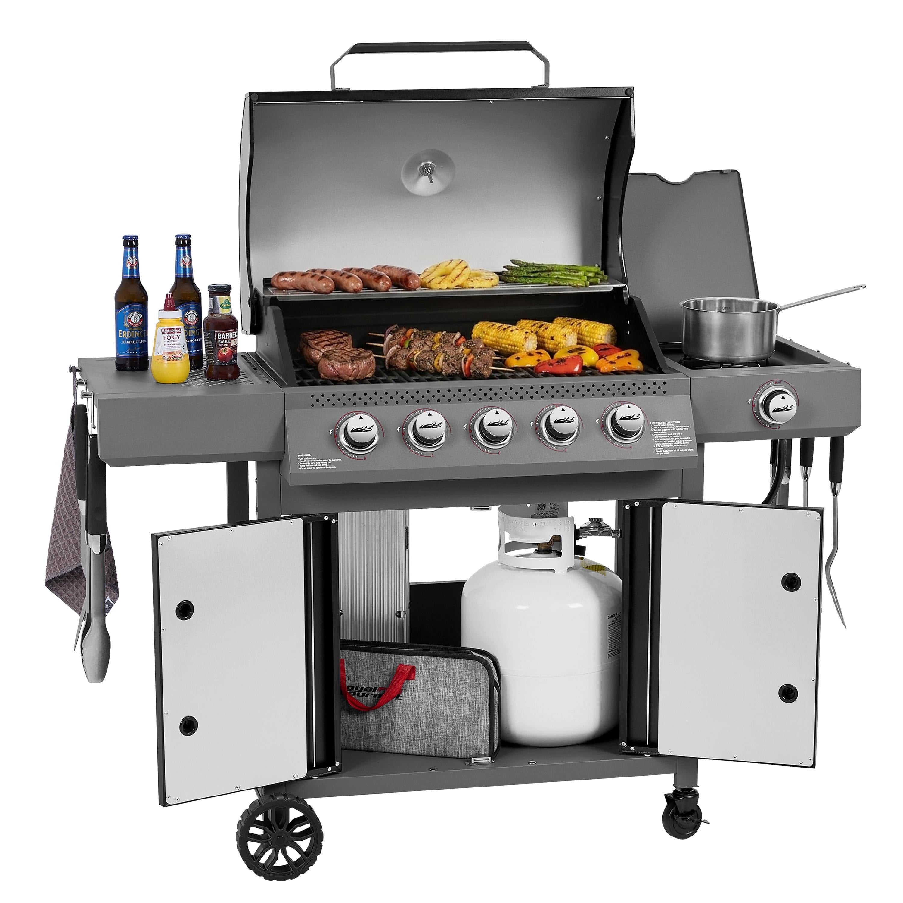 Royal Gourmet Ge5001H 5 Burner Gas Grill With Side Burner