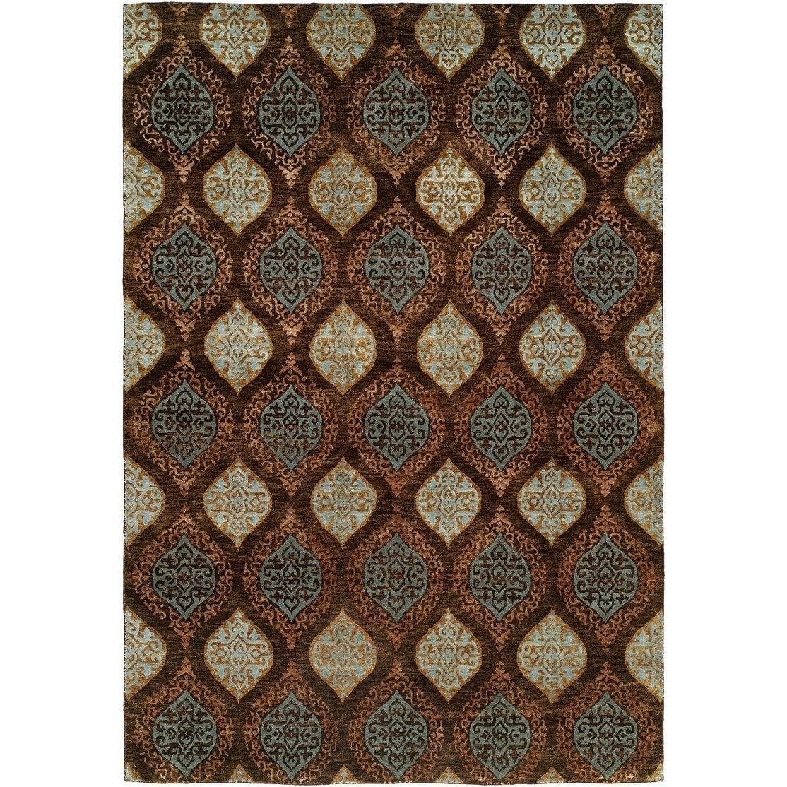 Royal Manner Derbyshire Brown Hand Knotted Area Rug