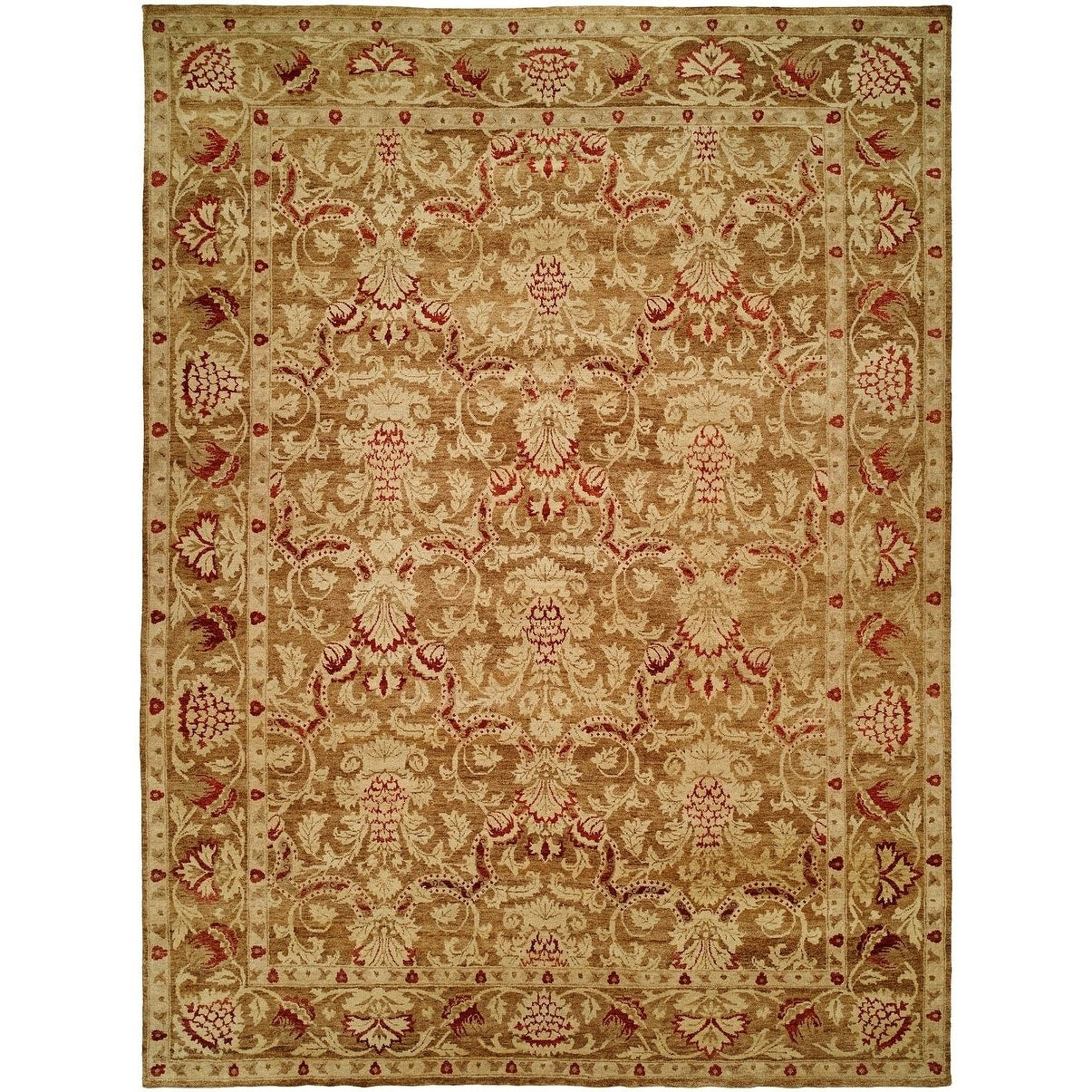 Royal Manner Estates Sandy Brown Hand Knotted Area Rug