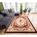 Well Woven Royal Medallion European French Floral Red Mat Accent Rug 27 X 311