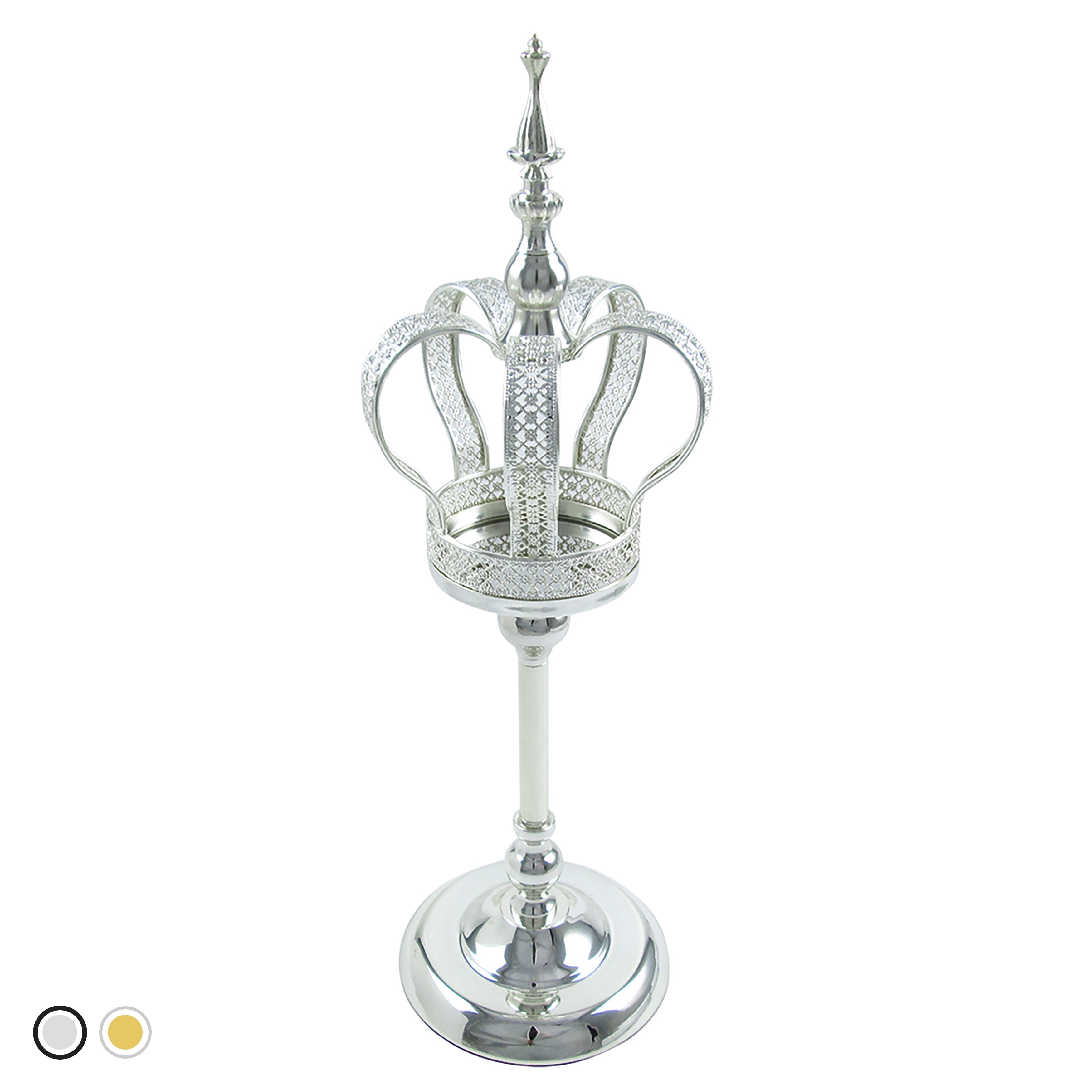 Royal Metal Crown Decor With Stand