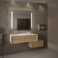 Royale Silver Glass Led Mirror Cabinet