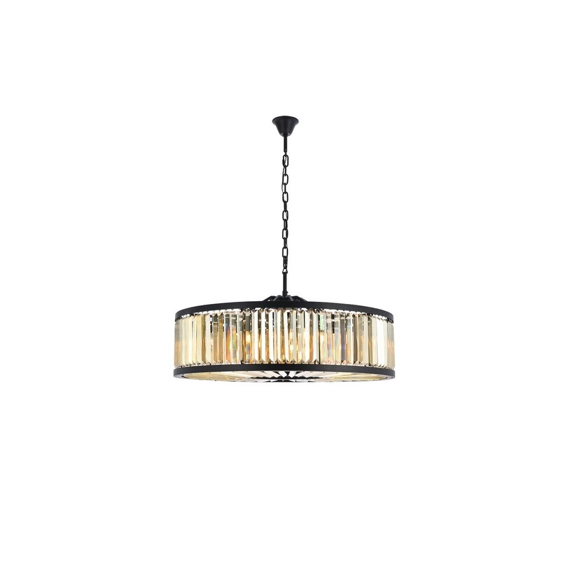 Royce Edge 10 Light Matte Black Chandelier