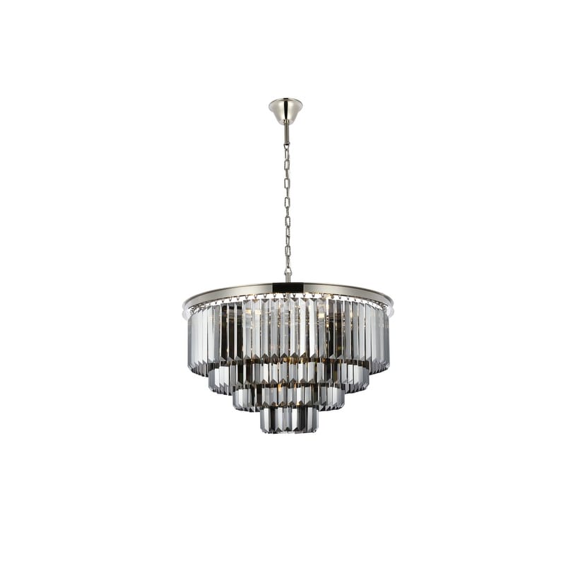 Royce Edge 17 Light Polished Nickel Chandelier