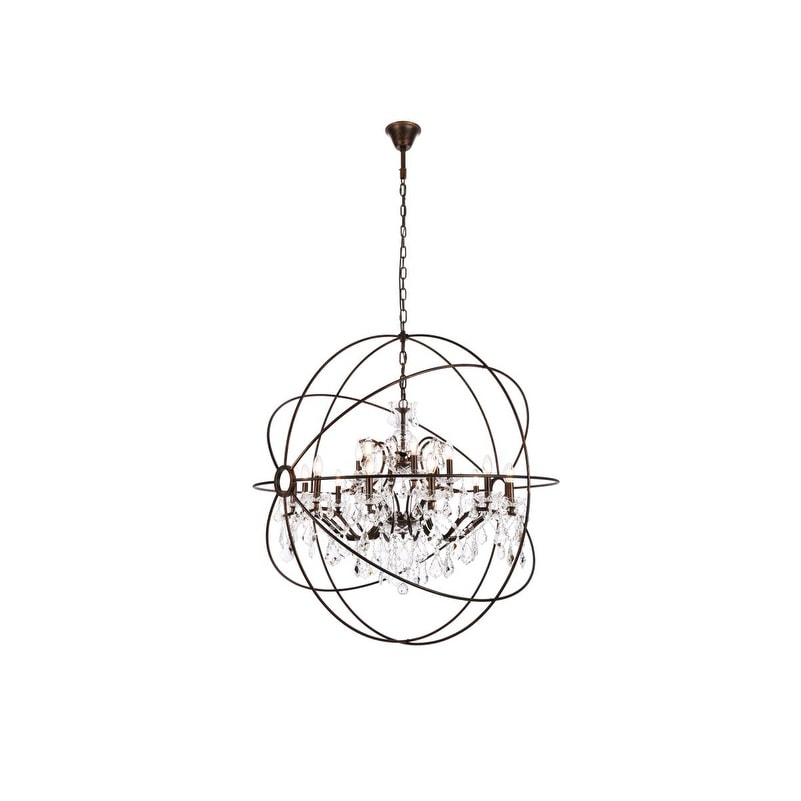 Royce Edge 18 Light Dark Bronze Chandelier