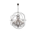 Royce Edge 25 Bronze Steel And Crystal Candelabra Chandelier