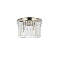 Royce Edge 3 Light Polished Nickel Flush Mount