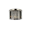 Royce Edge 3 Light Polished Nickel Flush Mount