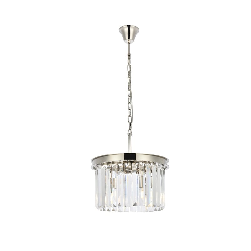 Royce Edge 3 Light Polished Nickel Pendant