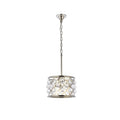Royce Edge 3 Light Polished Nickel Pendant Polished Nickel Royal Cut Clear Crystals