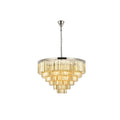 Royce Edge 33 Light Polished Nickel Chandelier