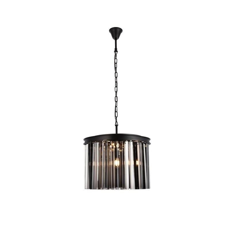 Royce Edge 6 Light Matte Black Pendant