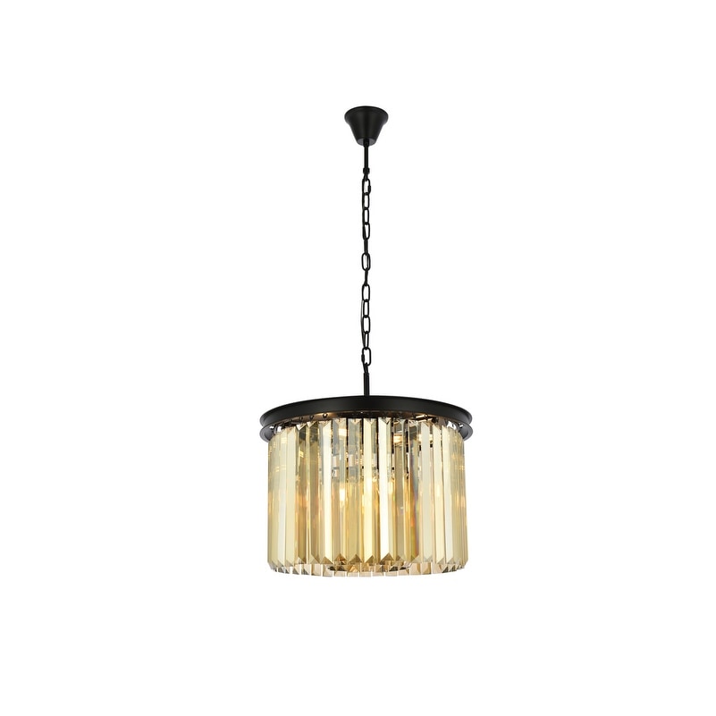 Royce Edge 6 Light Matte Black Pendant