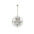 Royce Edge 6 Light Polished Nickel Chandelier