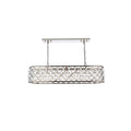 Royce Edge 7 Light Polished Nickel Chandelier Polished Nickel Royal Cut Clear Crystals