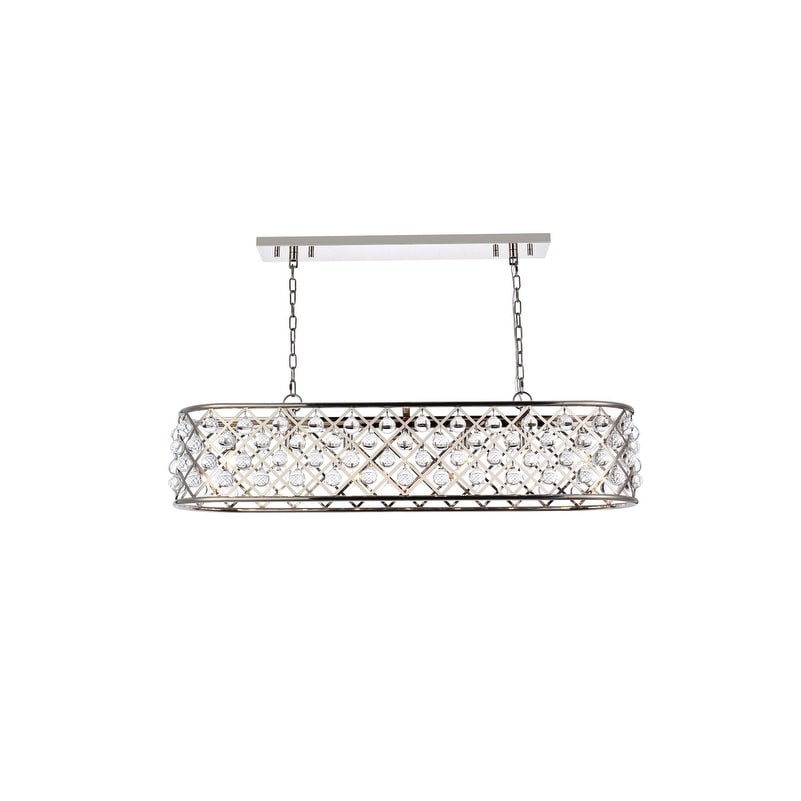 Royce Edge 7 Light Polished Nickel Chandelier Polished Nickel Royal Cut Clear Crystals