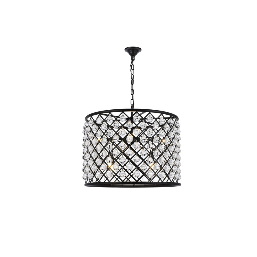 Royce Edge 8 Light Matte Black Chandelier