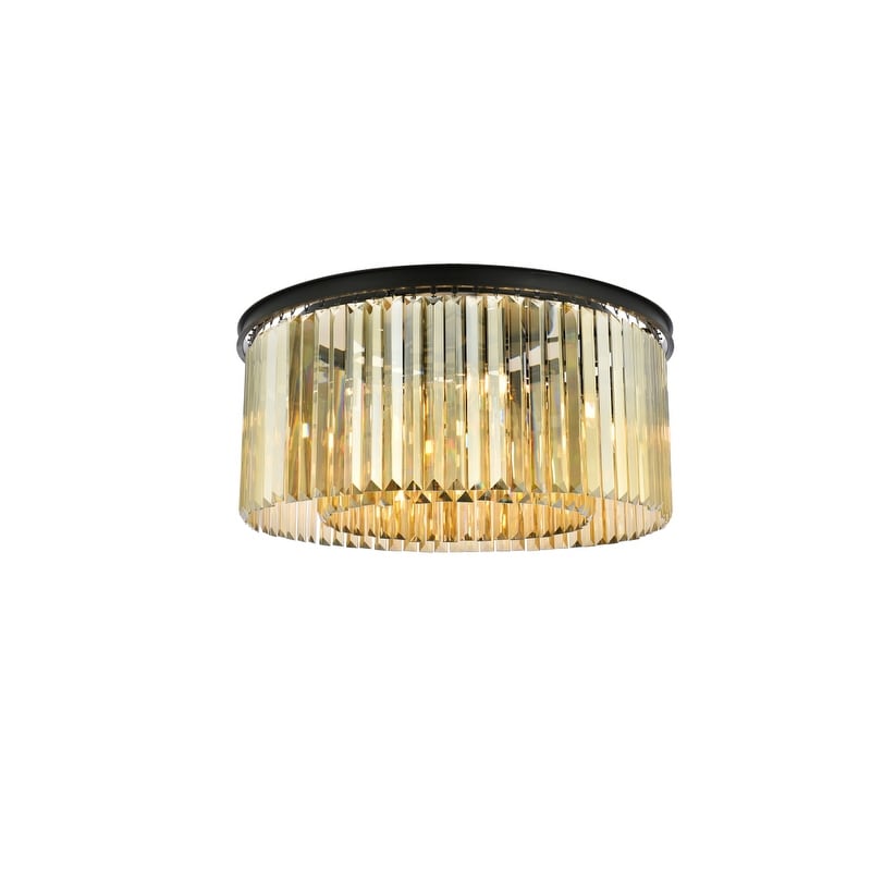 Royce Edge 8 Light Matte Black Flush Mount