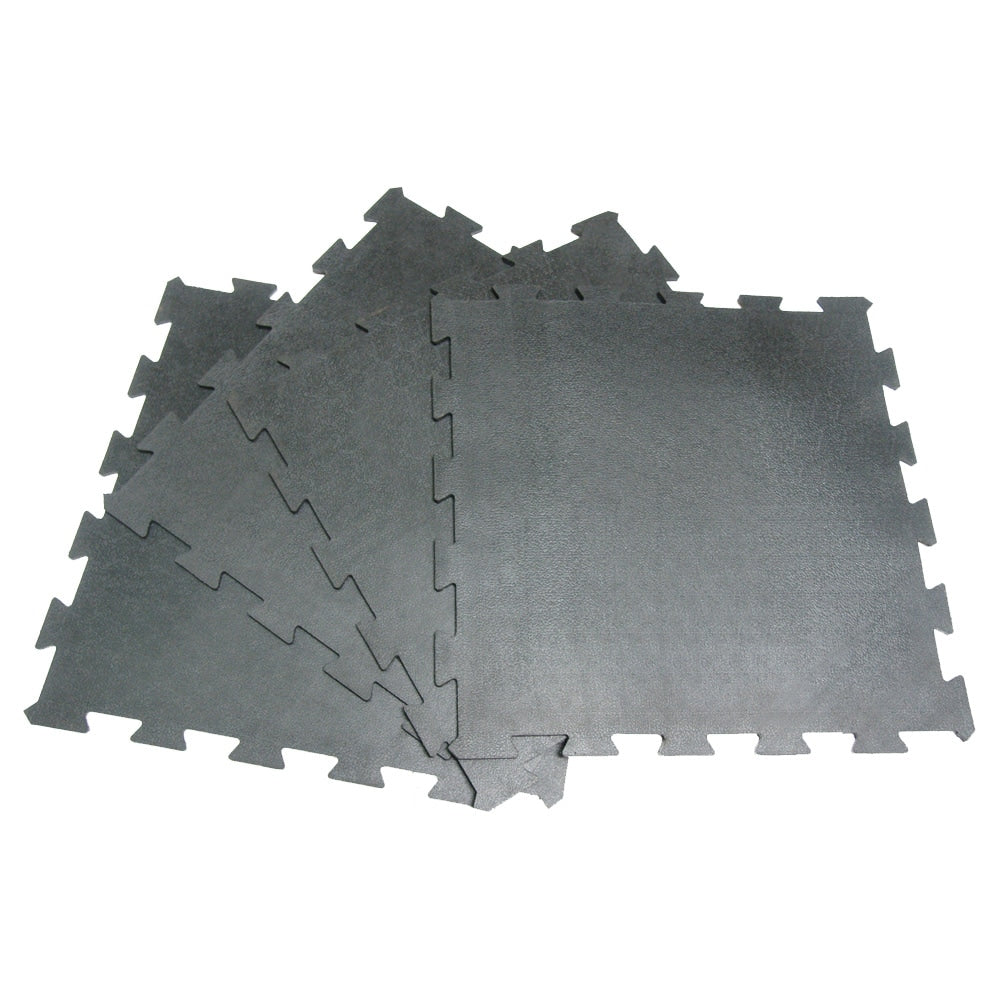 Rubber Cal Armor Lock Interlocking Rubber Mat 3 8 X 2Ft. X 2Ft Black Rubber Tiles 4 Pack Covers 16 Square Feet