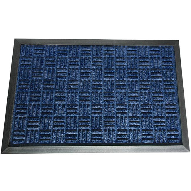 Rubber Cal Blue Wellington Rubber Carpet Floor Mat 3 X 5