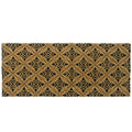 Rubber Cal Classic Fleur De Lis French Brown Coir Door Mat 24 X 57