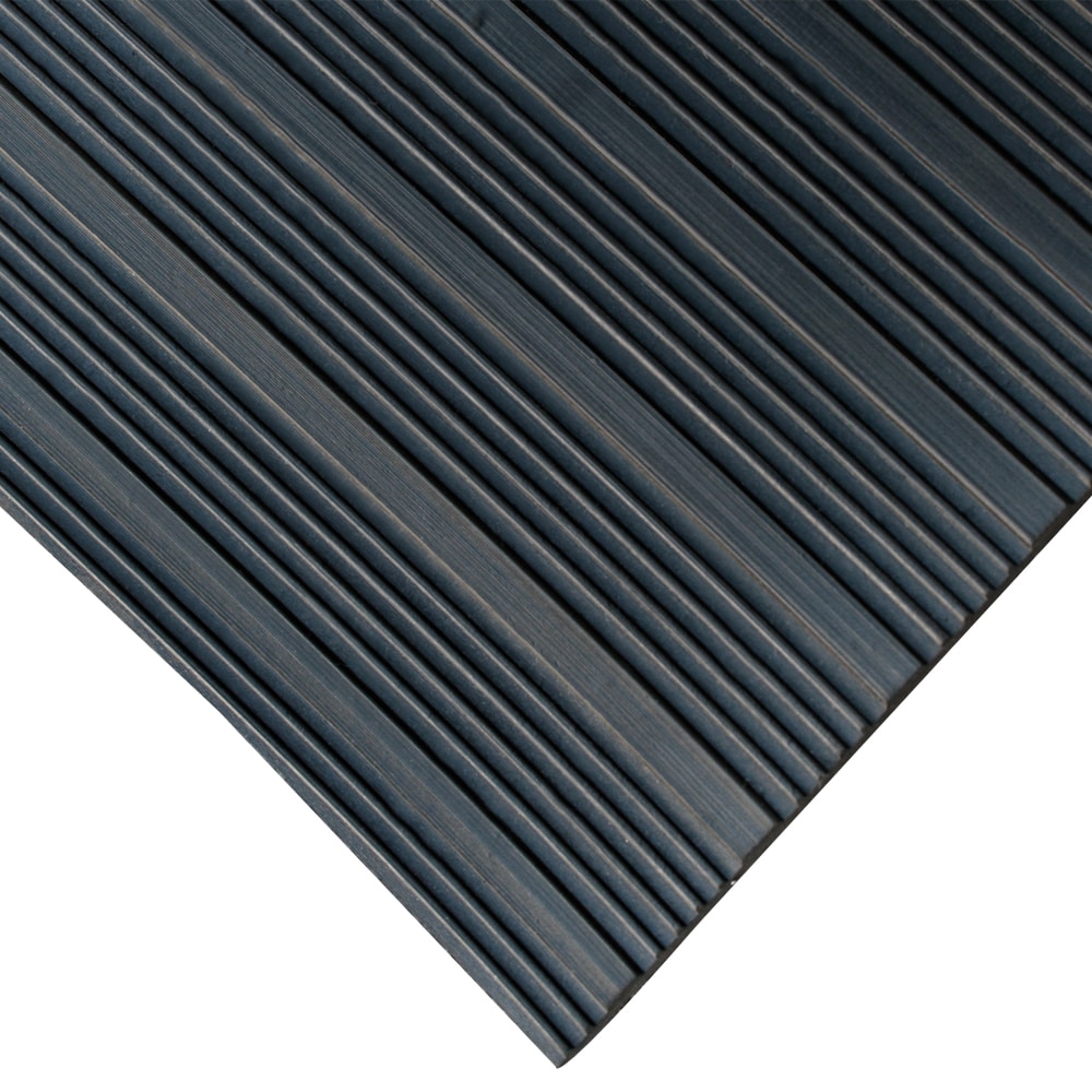 Rubber Cal Composite Rib 36 Inch Wide Black Anti Slip Rubber Mat 36 X 180