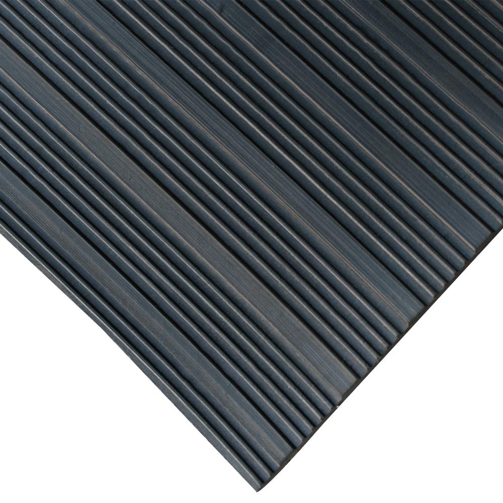 Rubber Cal Composite Rib Corrugated Rubber Floor Mat 3 X 10 X 3Mm