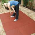 Rubber Cal Eco Sport 1 Inch Interlocking Flooring Tiles 1 X 20 X 20 Inch Rubber Tile 4 Colors 3 Pack 8.5 Sqr Ft Coverage