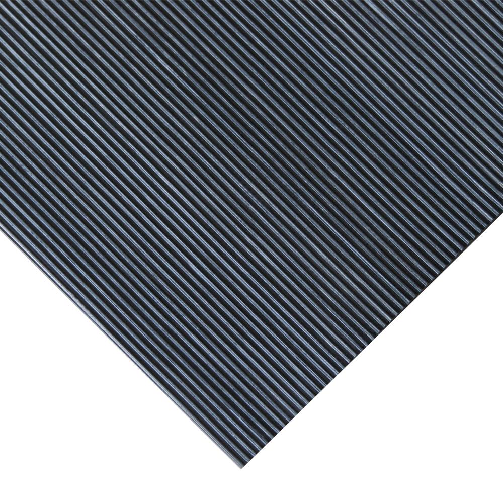 Rubber Cal Fine Ribbed Corrugated Rubber Runners Mat 4 X 8 X 3Mm