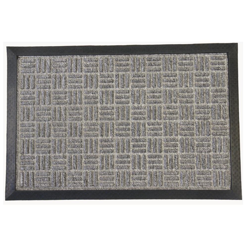 Rubber Cal Grey Wellington Carpet Door Mat 14 X 2
