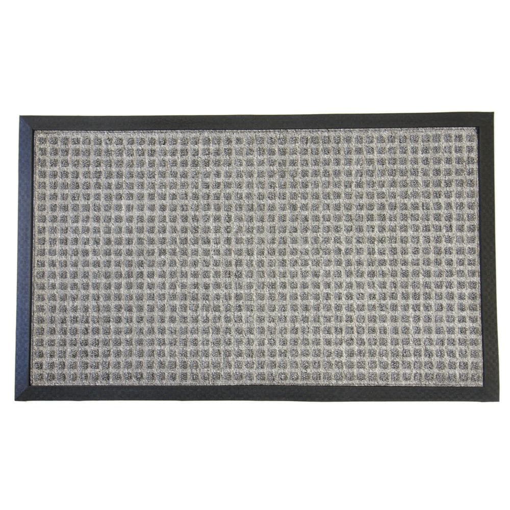 Rubber Cal Nottingham Grey Carpet Door Mat 14 X 2
