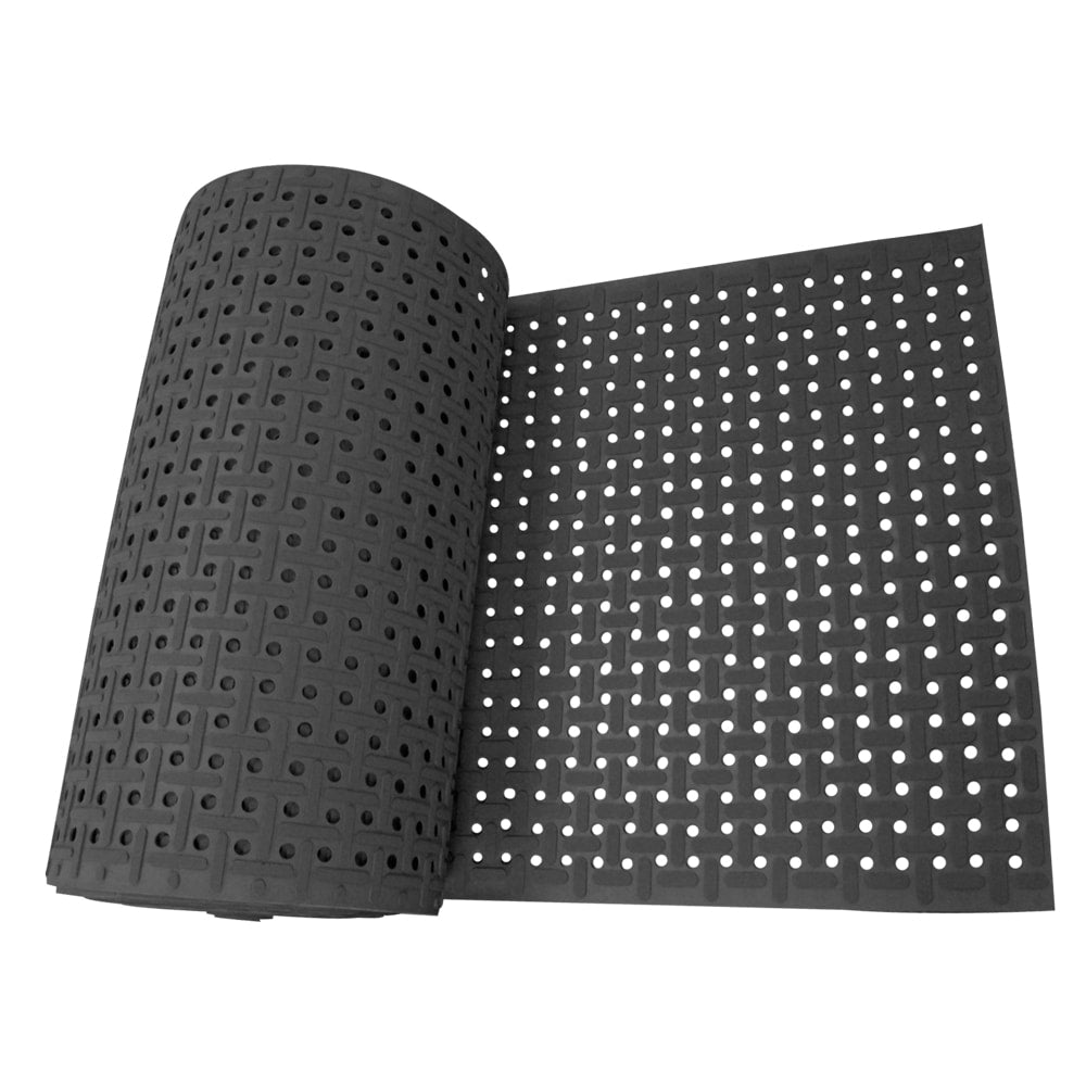 Rubber Cal Paw Grip Anti Slip Black Floor Mat 3 8 X 34 X 120