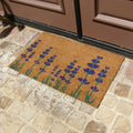 Rubber Cal Purple English Lavender Flower Doormat 18 X 30