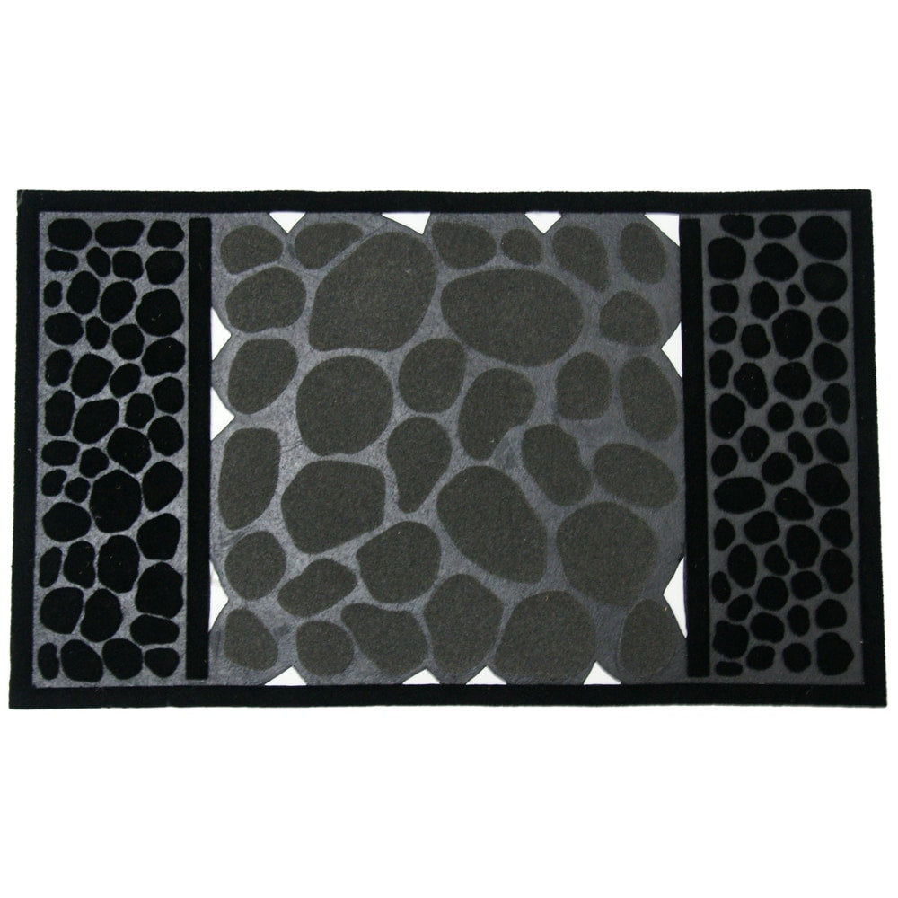 Rubber Cal River Rocks Rubber Doormat 18 X 30
