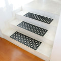 Rubber Cal Stars Recycled Rubber Step Mat Black Stair Tread 6 Pcs