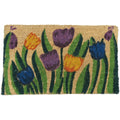 Rubber Cal Tulip Garden Decorative Coir Mat 26 X 16