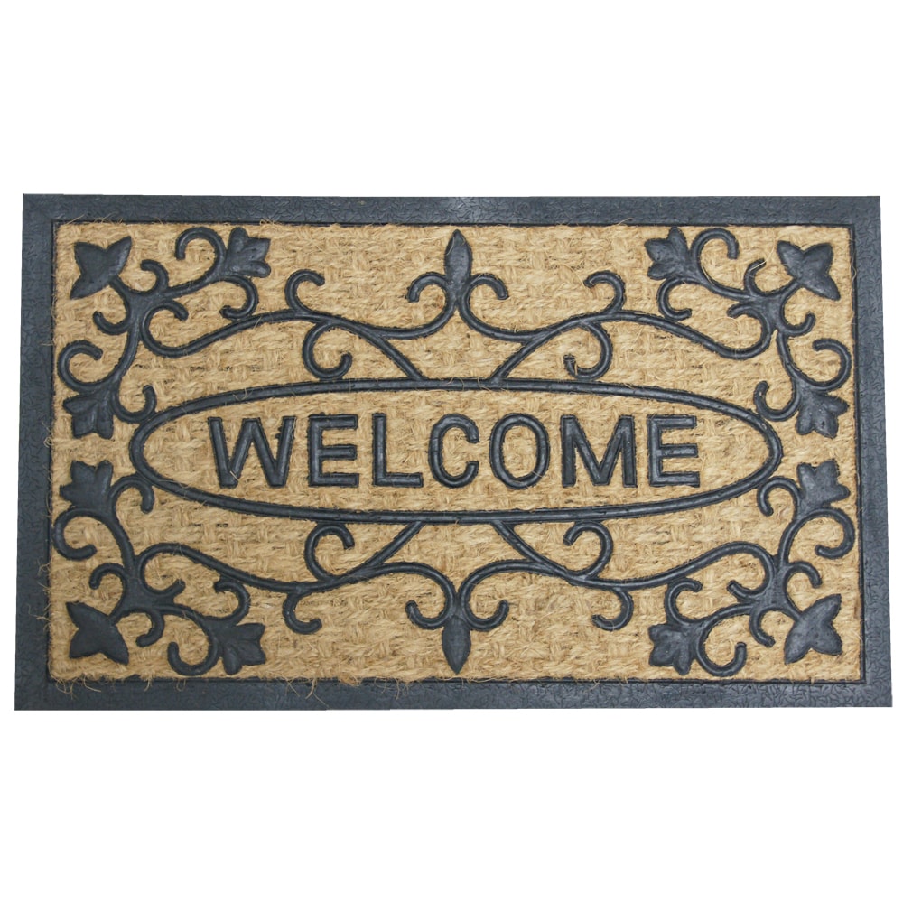 Rubber Cal Welcome To Our House Coir Rubber Welcome Mat