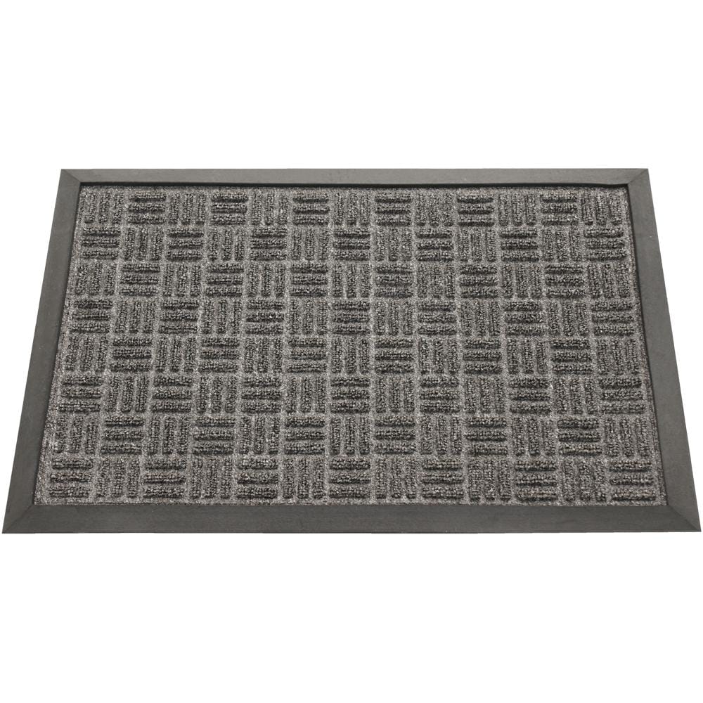 Rubber Cal Wellington Charcoal Carpet Rubber Mat 14 X 2 18X30