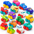 Rubber Toy Cartoon Car Set Multicolor
