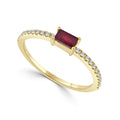 Ruby Diamond Band 14K Gold