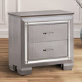 Tallone Contemporary Crocodile Textured 2 Drawer Nightstand By Foa