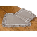 Ruffle Trim Taupe With White Lace Placemats 14 By 20 Inch Set Of 4