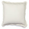 Ruffled Ivory Euro Sham Pillow Cases Set Of 2