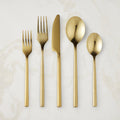 Rush 3-Piece Brushed Gold Serving Utensil Set