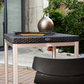 Russ Rattan Dinning Table With Aluminum Legs