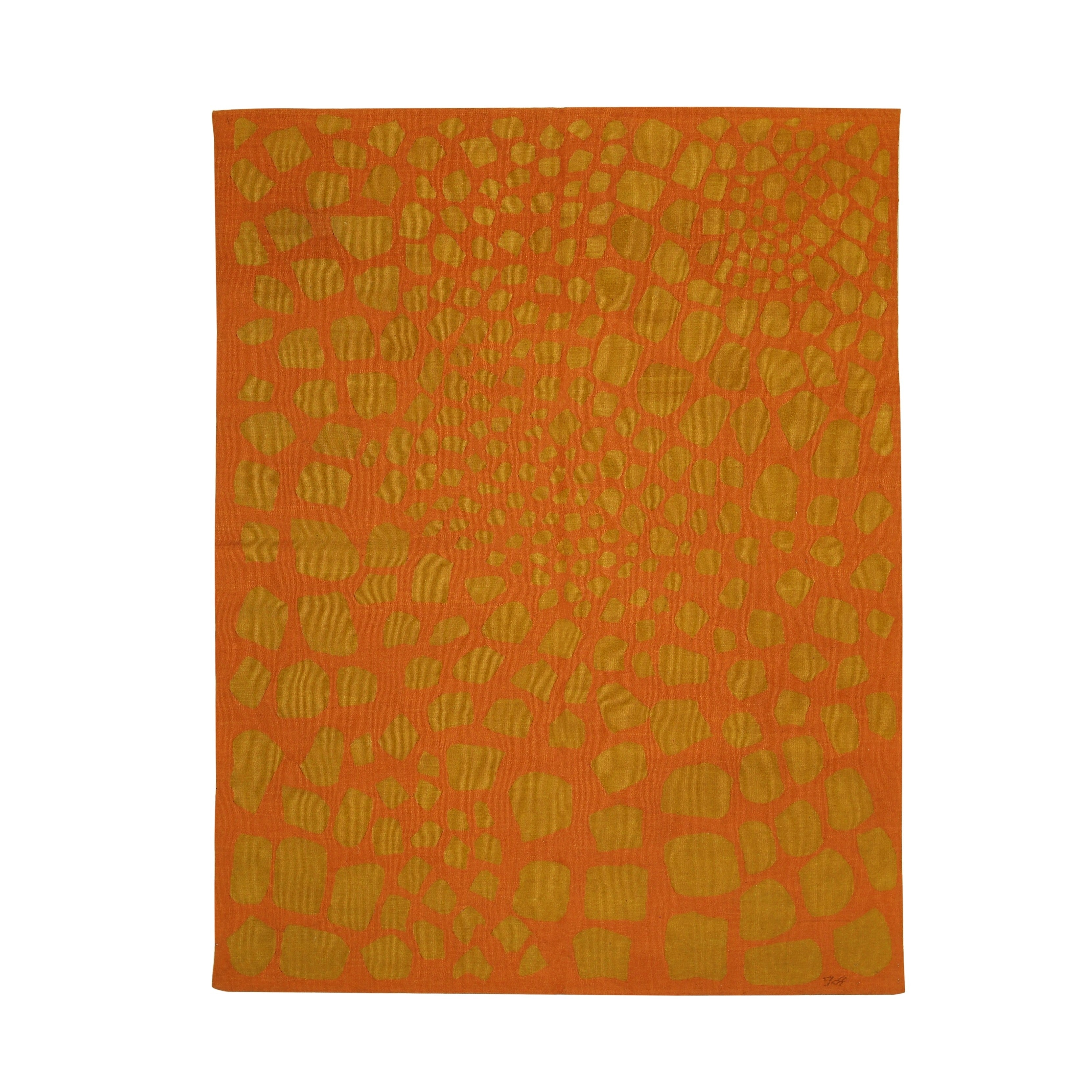 Rust Contemporary Modern Flat Weave Rug 6 X 8 6 X 8