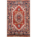 Rust Geometric Heriz Oriental Wool Area Rug Handmade Home Decor Carpet 20 X 30
