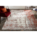 Rust Grey Area Rug