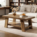 Rustic 2 Tier Tea Table Spacious Coffee And Center Table